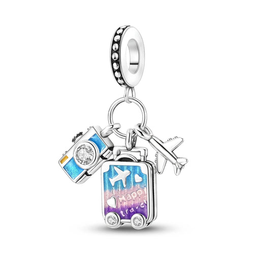 MULA 1PC Silver Plated Dangle Charms Fit Original Snake Chain Charm
