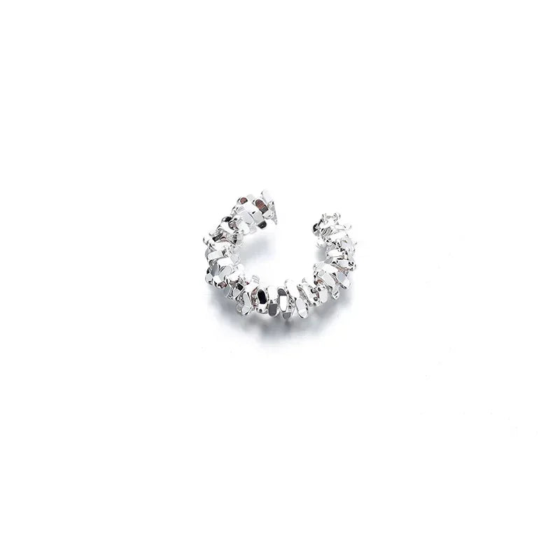 Hot 1 Pcs Irregular Star Clip Earrings For Women Fashion Simple No