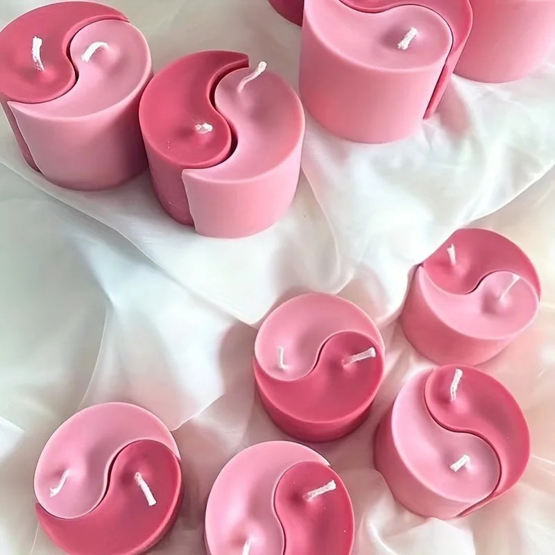 1pc Tai Chi Yin Yang Candle Silicone Molds - DIY Handmade Epoxy Resin