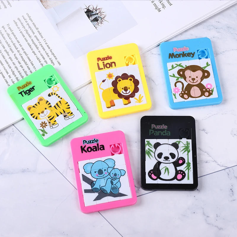 6PCS Random Number Puzzle Plastic Moving Sliding Early Education