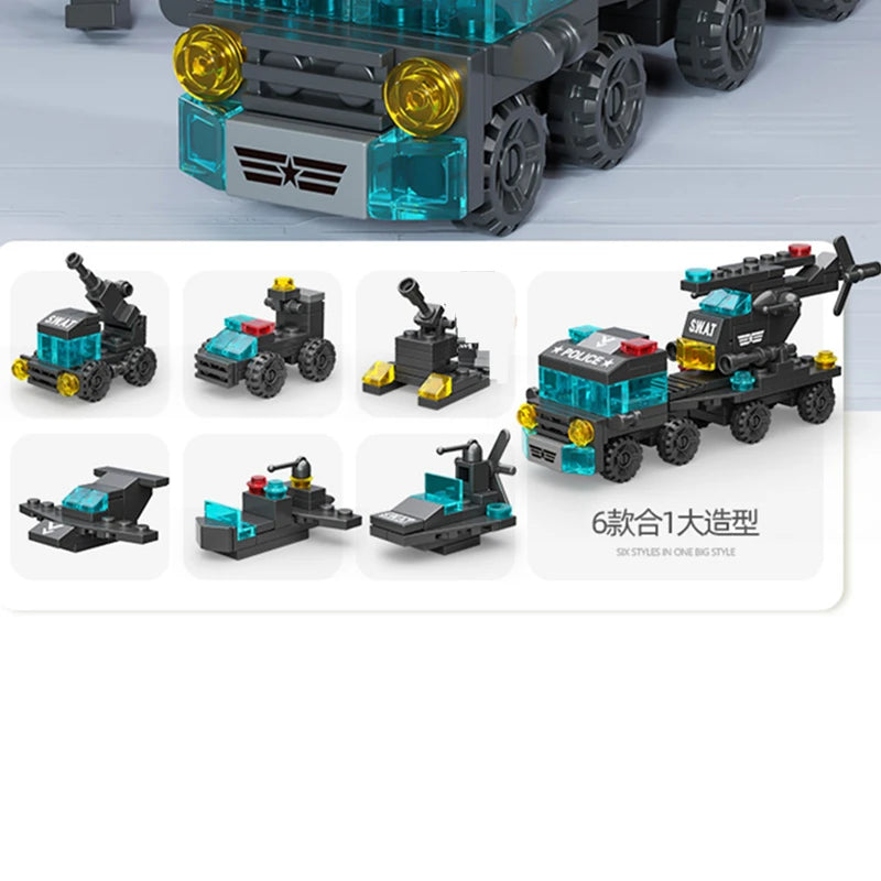 6in1 NEW Special Police Tow Trucks Airplanes Car Mini Loader Classic