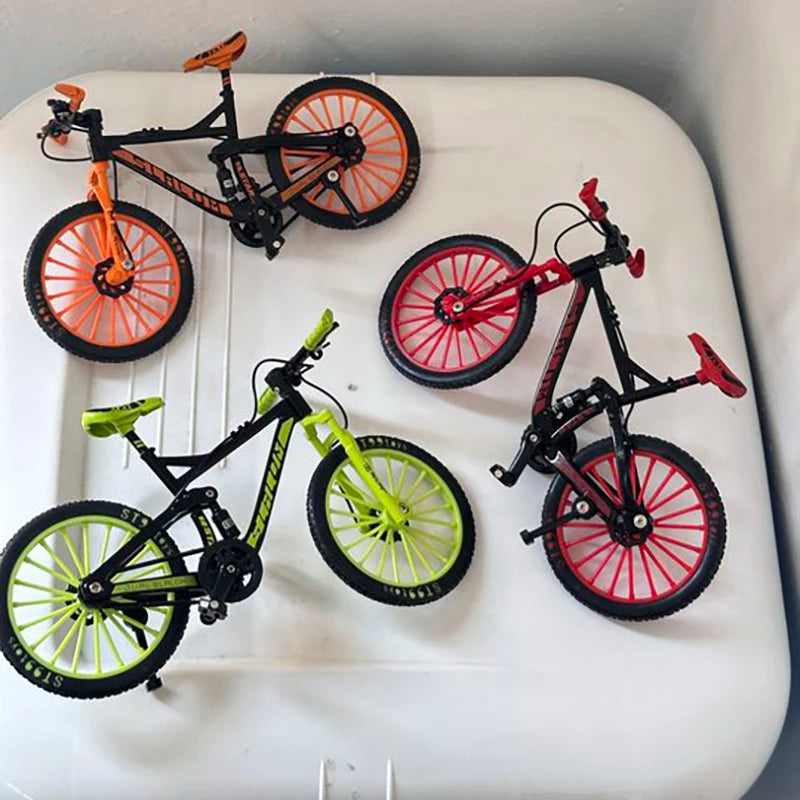 1:10 Mini Finger Mountain Bike Diecast Model Alloy Bicycle Simulation