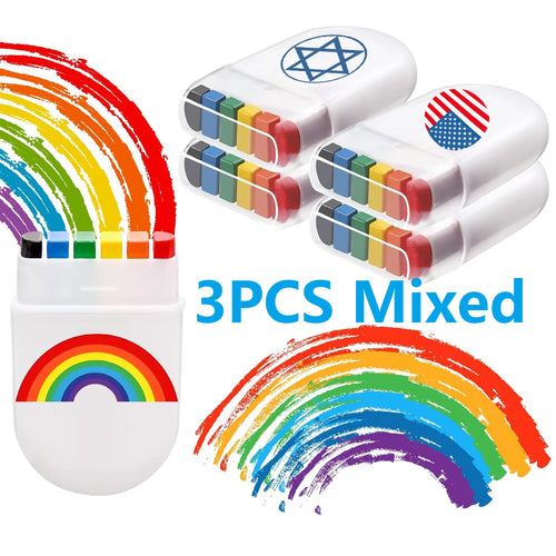 2 Pcs Rainbow Crayon Paint Color Set - Birthday Party Colorful Theme