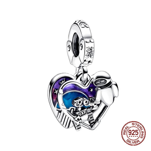 New S925 sterling silver Disney Mickey Mouse pendant bead suitable Fit