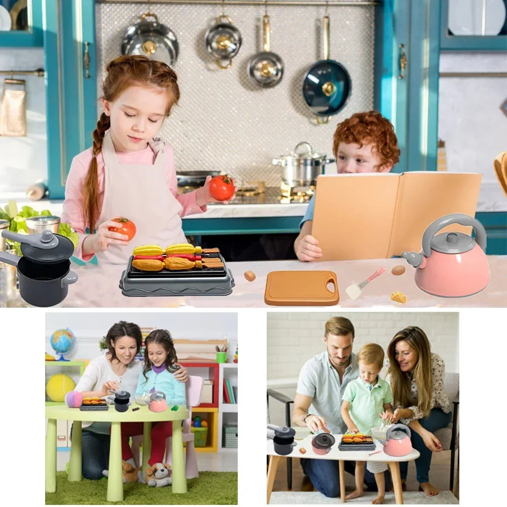 Kids Kitchen Toys Set 92/69/59 PCS Play Kitchen Accessories Kit with