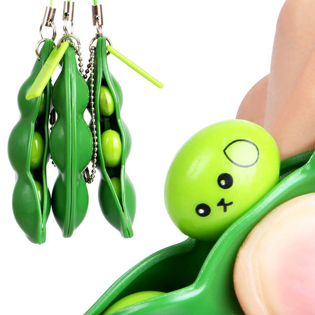 Fidget Toys Pack Decompression Edamame Squishy Squeeze Peas Beans