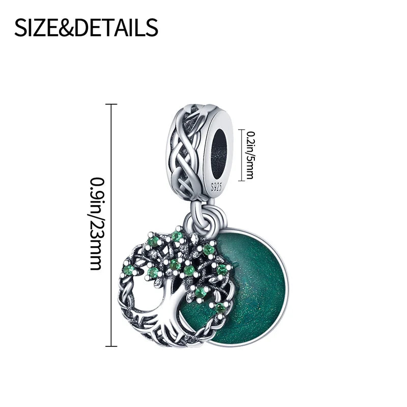 Womens Tree Of Life Pendant Charms Bead For Pandora 925 Silver