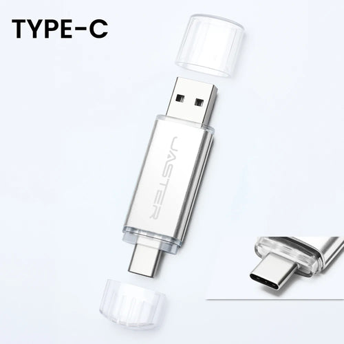 High speed TYPE C 2in1 USB flash drive 128GB 64GB 32GB metal Pen drive