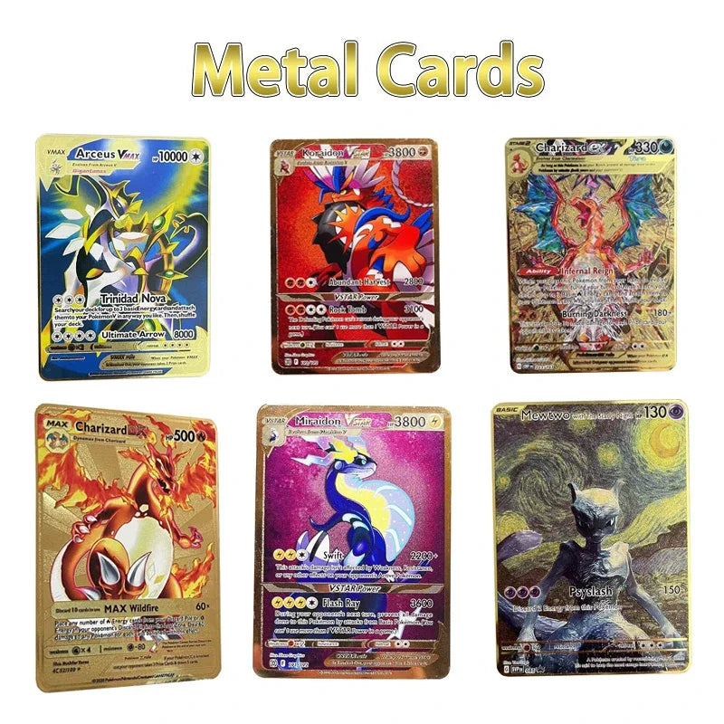 Pokemon Metal Card 10000 Points Arceus Charizard Super Card Golden