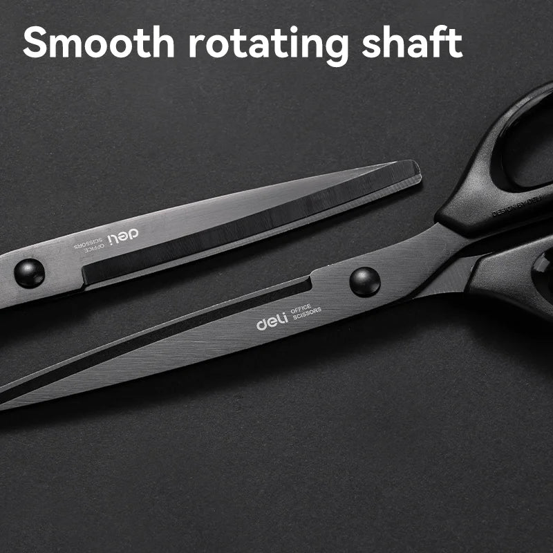 DELI Professional Office Scissors 180mm Heavy Duty Scissors with Black