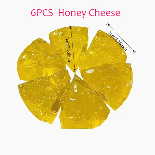 Squishy Honey Cheese Square Fidgets Toys Super Soft Mochi Cheese