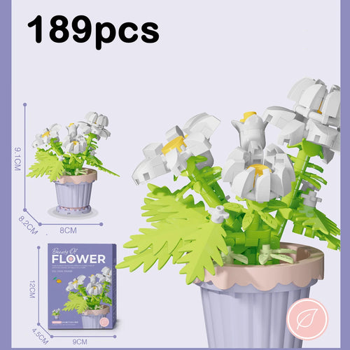 Mini Flowers Building Blocks Simulation Succulent Puzzle for Kid
