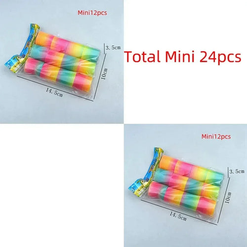 24PCS Rainbow Magic Springs Circle Toys Kids Birthday Party Favors
