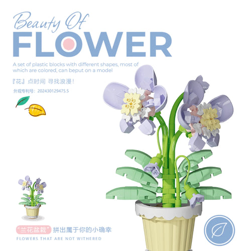 Potted Building Blocks Simulate Succulent Flower Bouquets, Creative