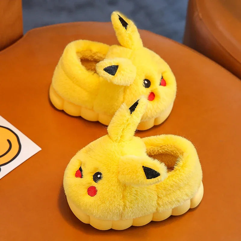 Cute Pikachu Autumn/Winter Cotton Slippers Cover Heel Cute Cartoon
