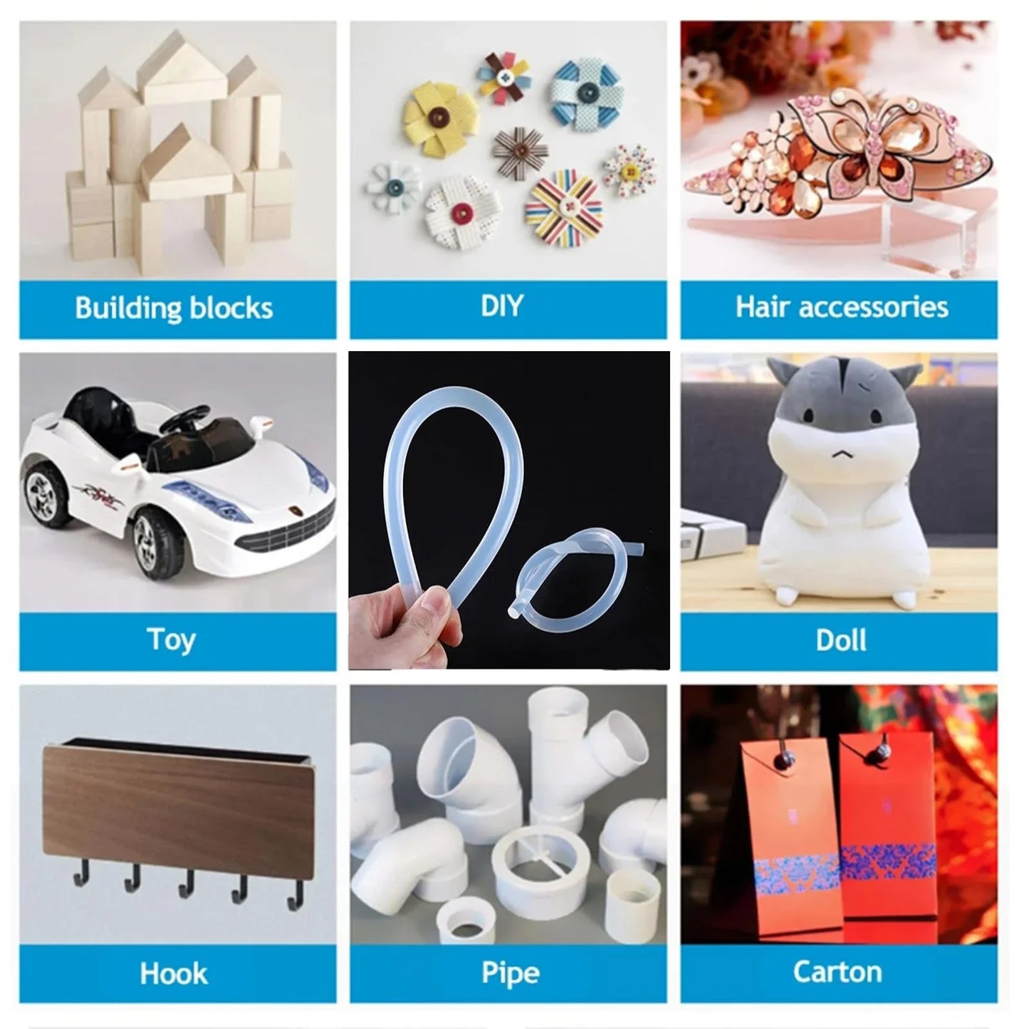 7/11mm *100mm 10pc Hot Melt Glue Sticks, Mini Size Glue Gun Sticks,