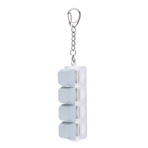 Button Keycap Fidget Keychain 4 Keys Keyboard Decompression Toys DIY