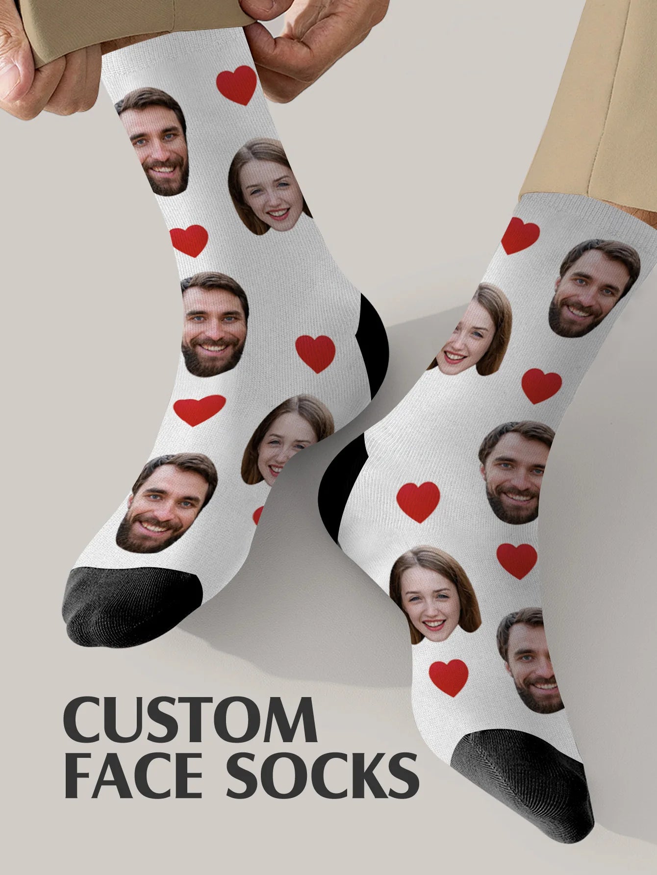 Custom Face Socks Personalized Photo Socks Customizable Funny Socks