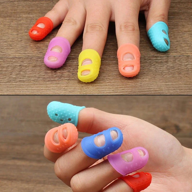 5pcs/Lot Multifunctional Silicone Thimbles Hollowed Out Breathable