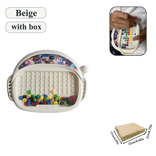 1 PCS Children's Magnetic Doodle Board with Pen & Beads Drawing Toy