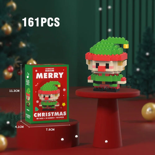 Christmas Building Block Santa Claus Snowman Elk Tree Micro Brick