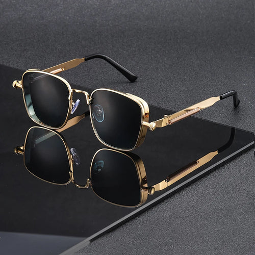 Fashionable Punk-Style Square Thick-Framed Trendy Sunglasses, Suitable