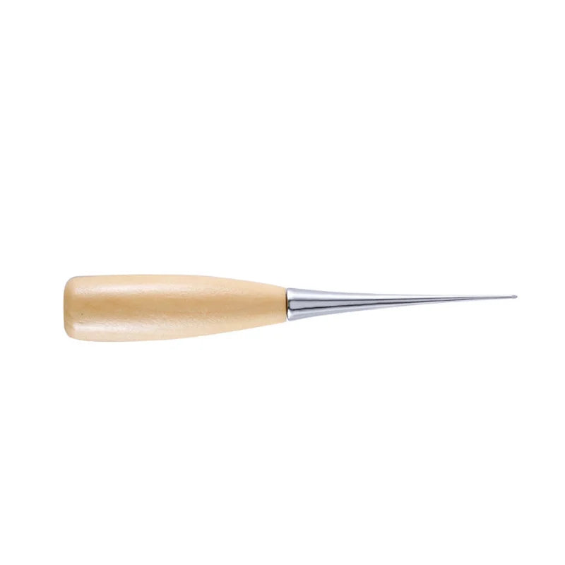 DIY Wooden Handle Awls Leather Tent Sewing Awl Shoes Repair Tool Hand