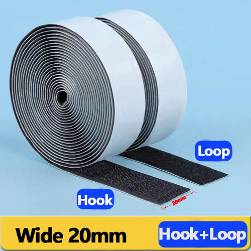 1M/5M Strong Self Adhesive Hook & Loop Tape Double Sided Heavy Duty