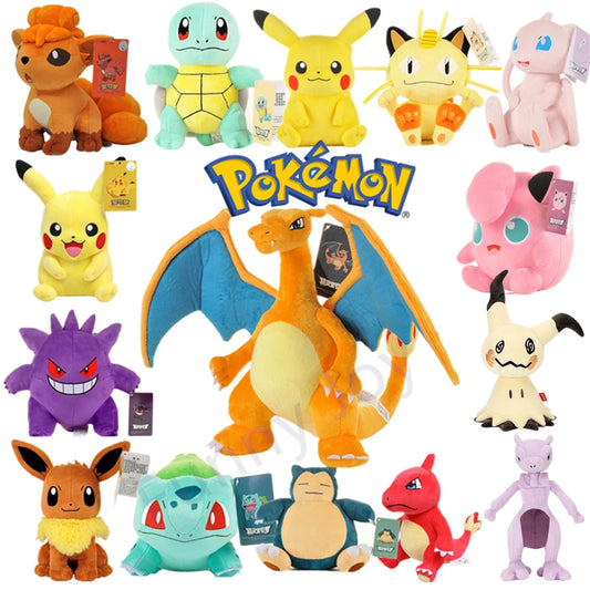 POKEMON Original Plush Toy Gengar Pikachu Kawaii Charizard Genuine