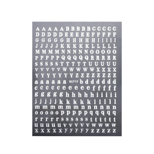 2-9mm Alphabet Letters Numbers Decor Stickers Gold Silver Epoxy Resin