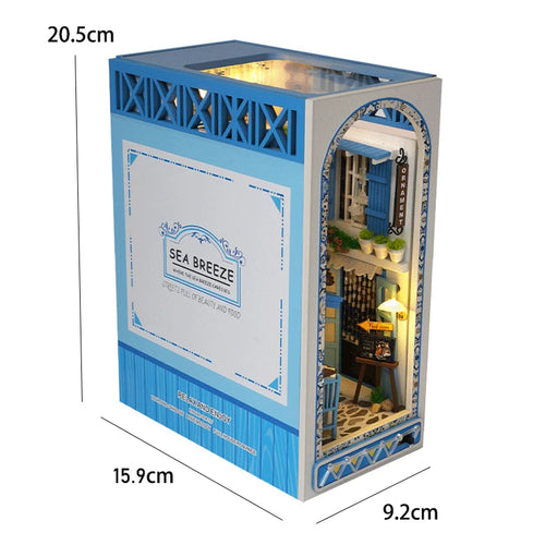 DIY Book Nook Shelf Insert Kit 3D Wooden Puzzle Doll House Assembly