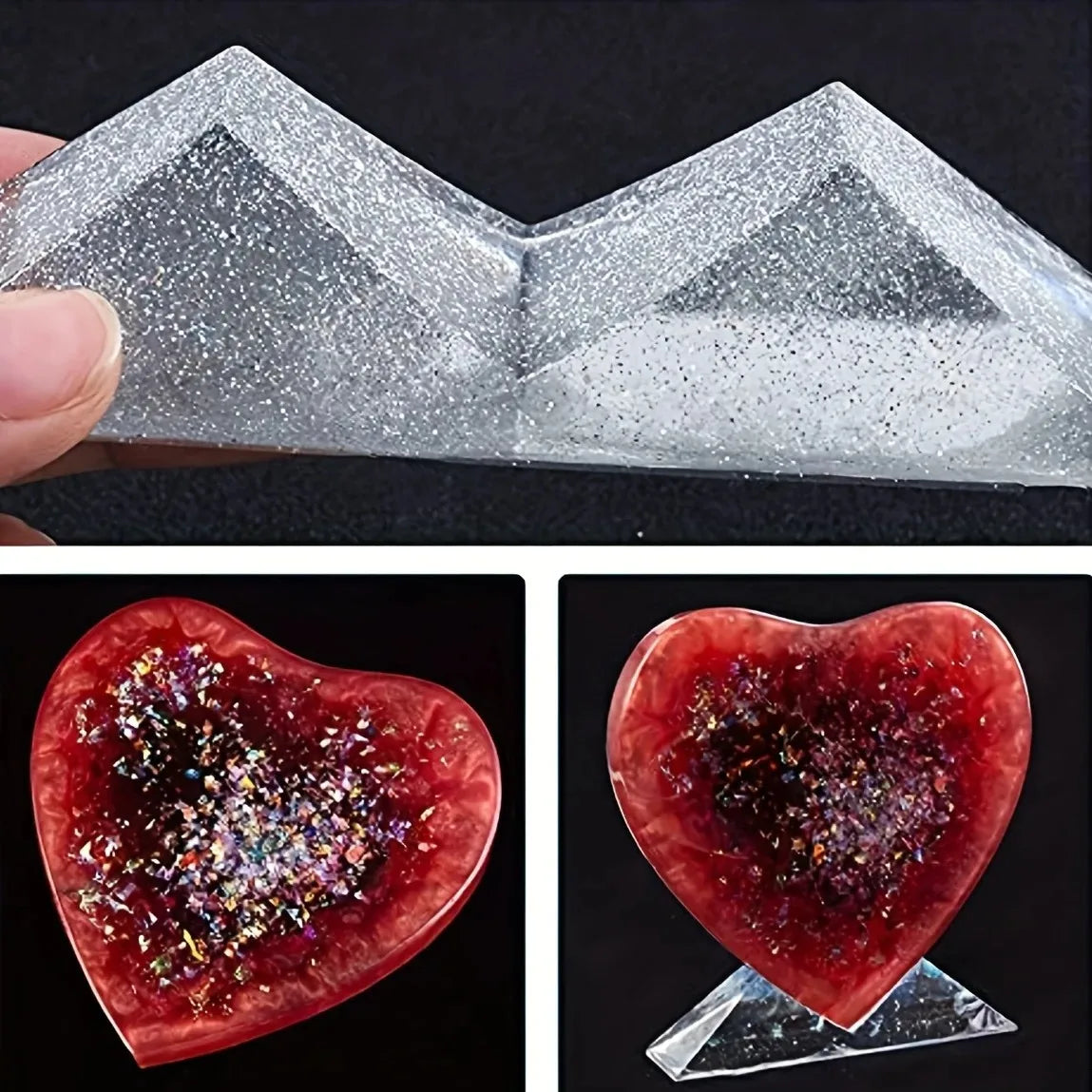 Resin Molds Heart-Shaped Photo Frame Mold, DIY Personalized Photo