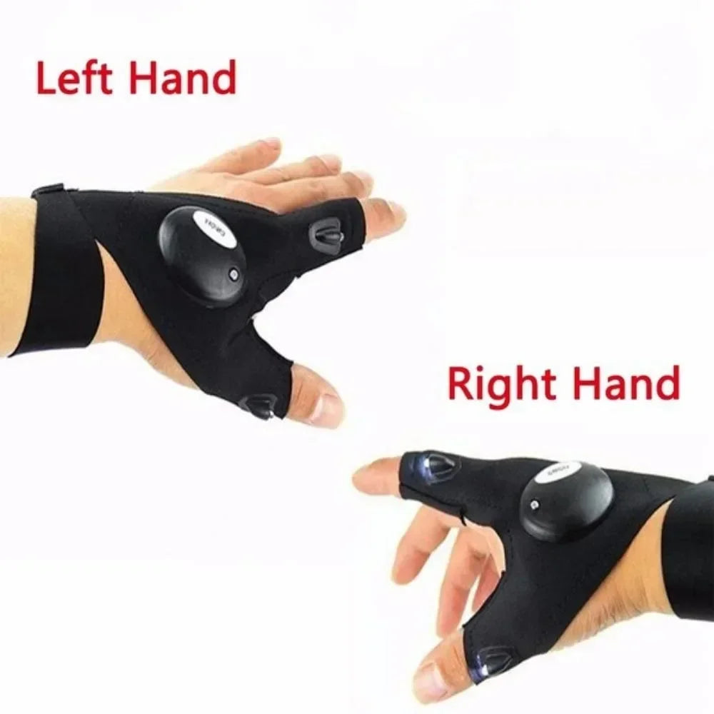 LED Flashlight Gloves for Men Christmas Gifts Fishing Camping Hiking