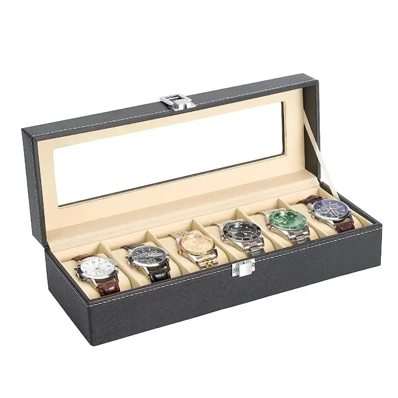Hot Sale PU Leather Display Storage Collection Organizer watch box