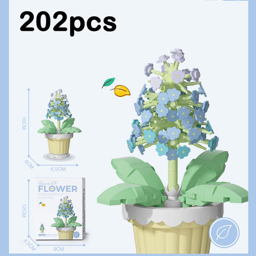 Mini Flowers Building Blocks Simulation Succulent Puzzle for Kid