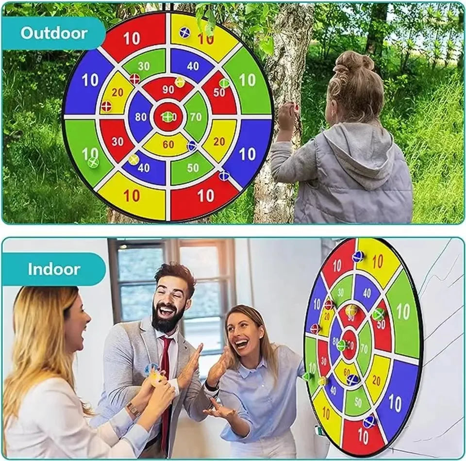 Children with sticky ball 74CM large dart board Family interactive