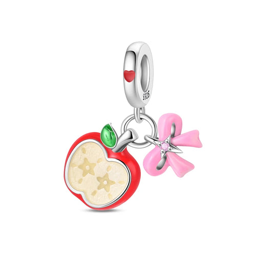 New 925 Silver Color Strawberry Cherry Fruit Series Charms Beads Fit