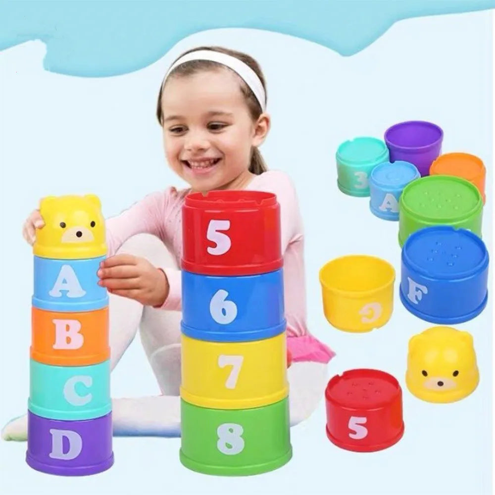Baby Montessori Cup Stacking Toys Beach Pool Bathtub Educational Toys