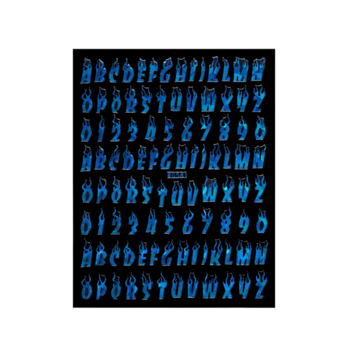 2-9mm Alphabet Letters Numbers Decor Stickers Gold Silver Epoxy Resin