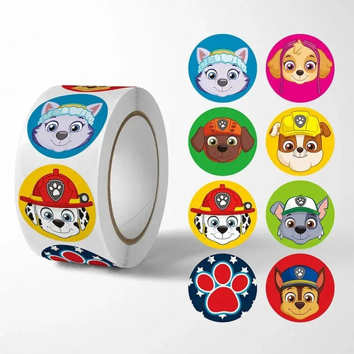New 500PCS Paw Patrol Children's Cartoon Stickers Cute Kids Stationery