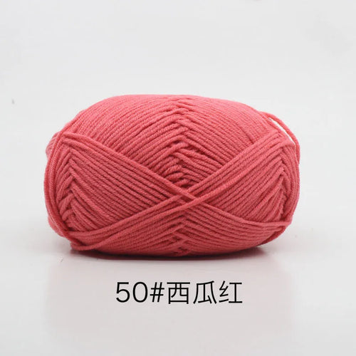 40-50g/Set 4ply Milk Cotton(80%) Knitting Yarn Needlework Dyed Lanas
