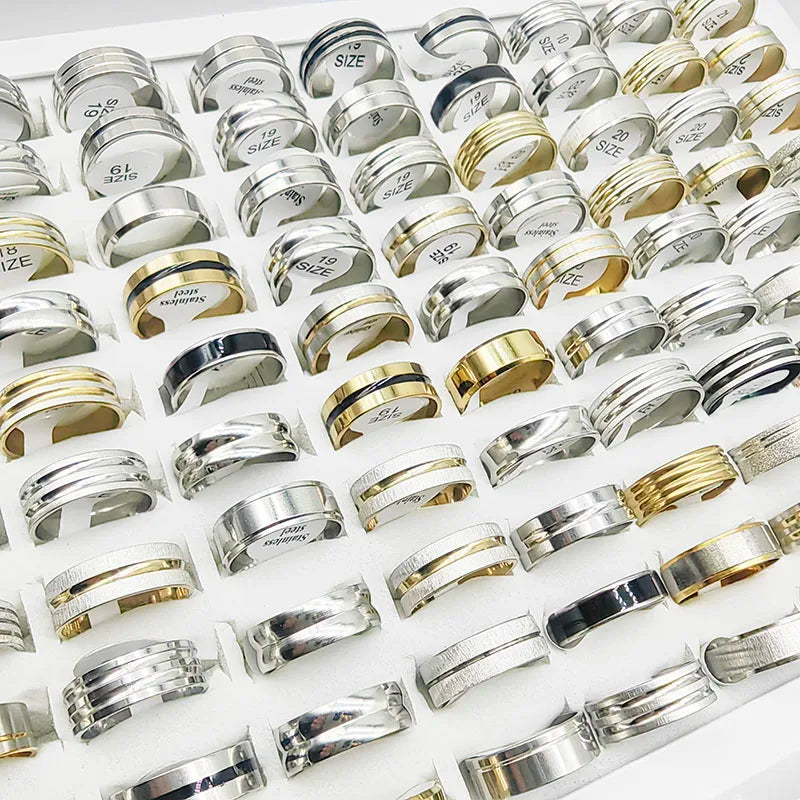 20pcs/Lot Factory Wholesale Hot Mix Style Simple Stainless Steel