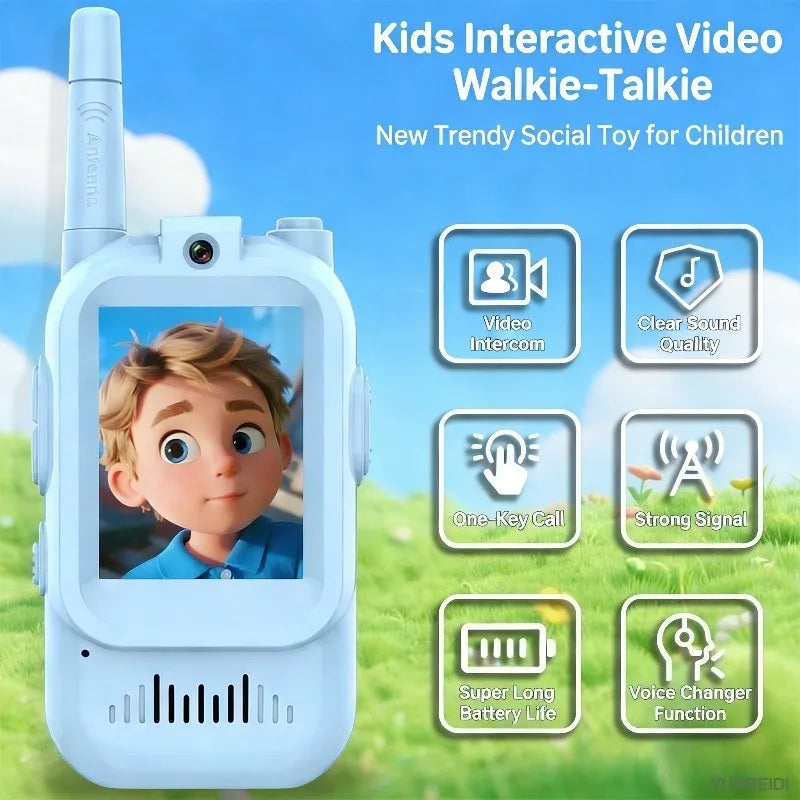 2PCS Kids Video Walkie Talkies USB Charging Indoor and Outdoor High