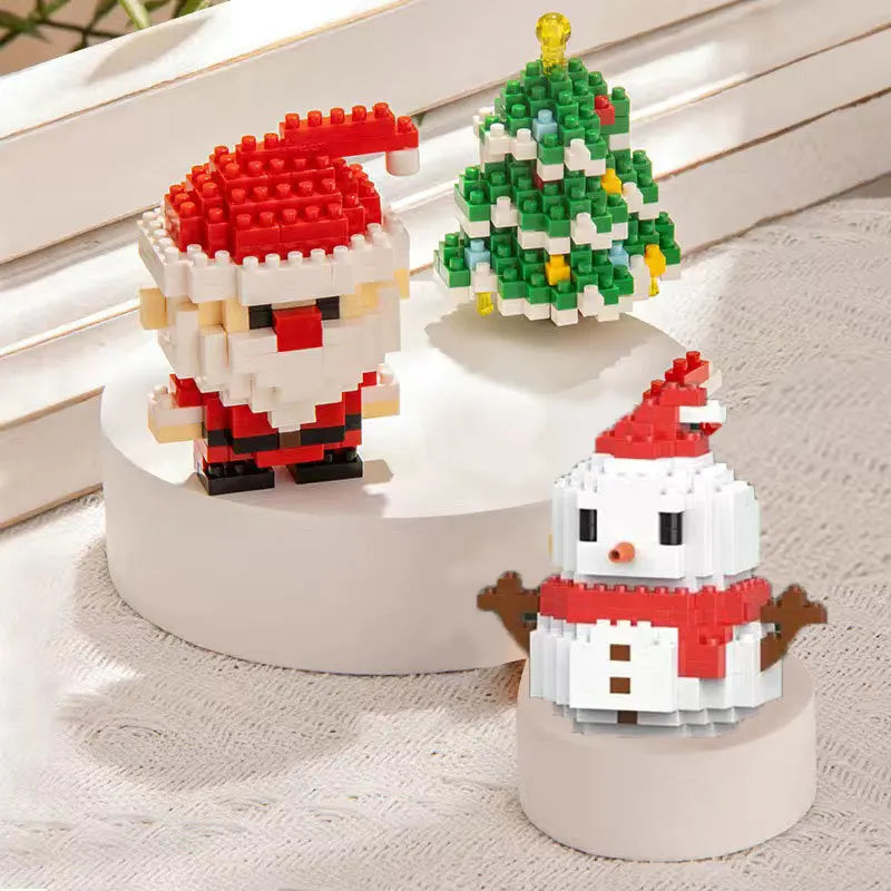 Christmas Gifts Micro Building Block Series Santa Claus Reindeer