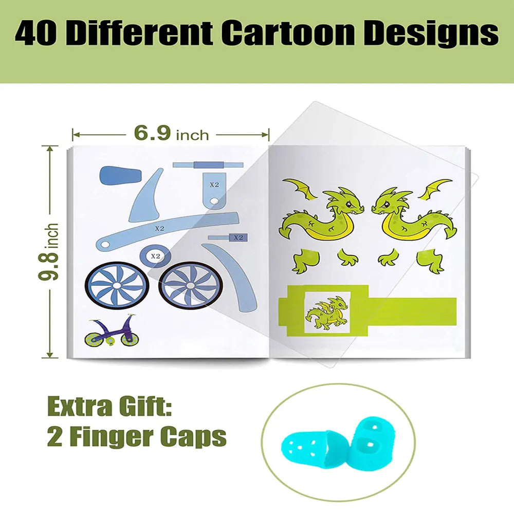 3D Printing Pen Drawing Book Reusable Colorful 22/40 Patterns Thick