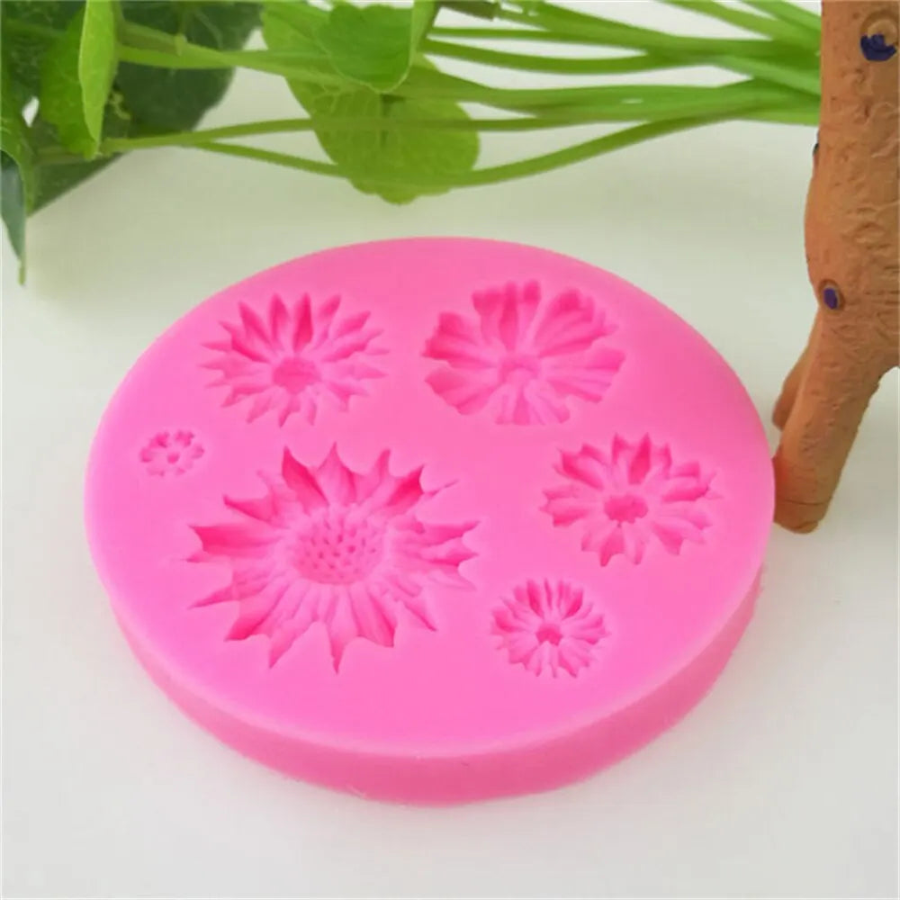 3D Flower Silicone Molds Fondant Craft Cake Candy Chocolate Sugarcraft