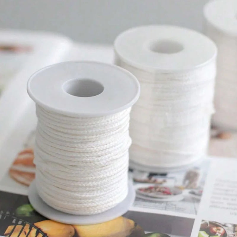 1 Roll Candle Cotton Wicks +100pcs Metal Candle Wick Sustainer Tabs