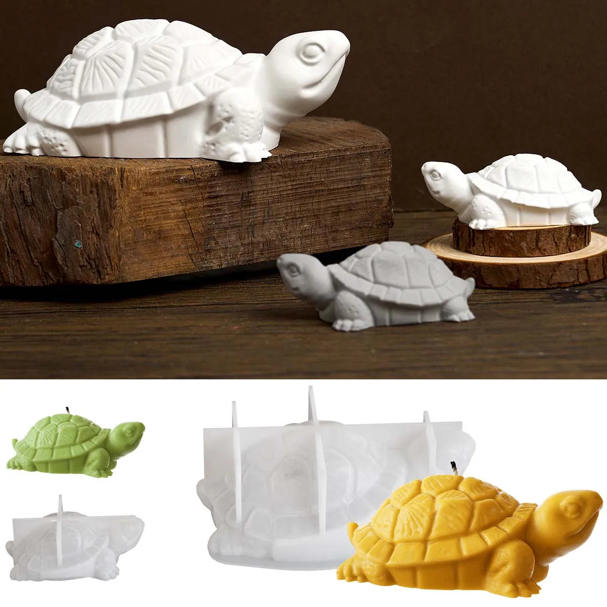 Stereo Turtle Silicone Candle Mold DIY Handmade Animal Shape Aromath