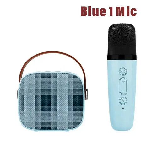 Portable Wireless Dual Microphones Karaoke Machine HomeKTV DSP System