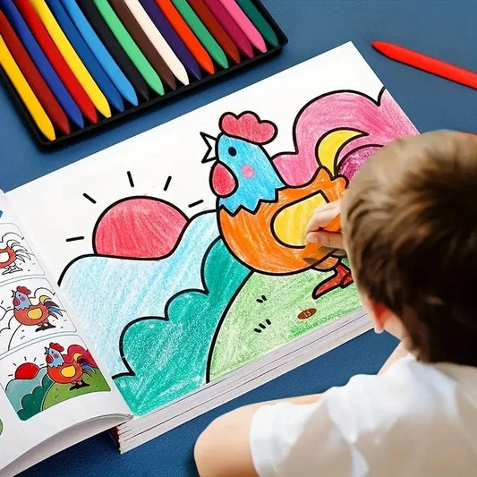 Step-by Step Painting Coloring Book Progressive Easy to Hard Levels